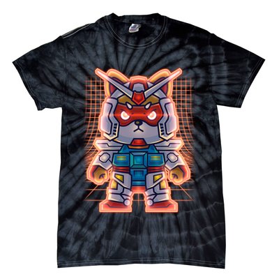 Mecha Shibi Inu Dog Robot Fighter Anime Tie-Dye T-Shirt