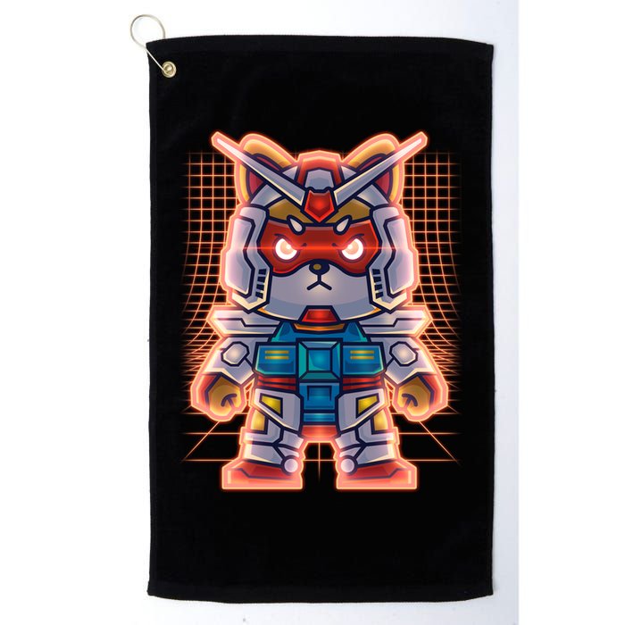 Mecha Shibi Inu Dog Robot Fighter Anime Golf Towel