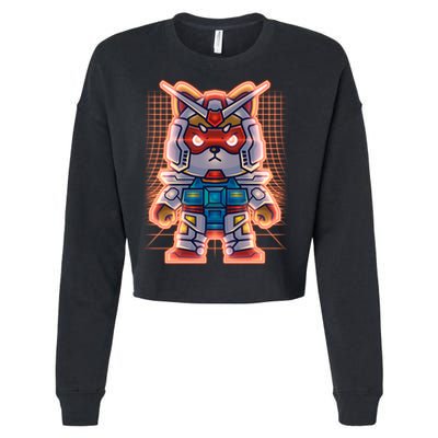 Mecha Shibi Inu Dog Robot Fighter Anime Cropped Pullover Crew