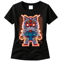 Mecha Shibi Inu Dog Robot Fighter Anime Womens T-Shirt