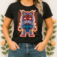 Mecha Shibi Inu Dog Robot Fighter Anime Womens T-Shirt