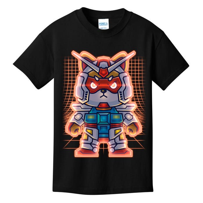 Mecha Shibi Inu Dog Robot Fighter Anime Kids T-Shirt