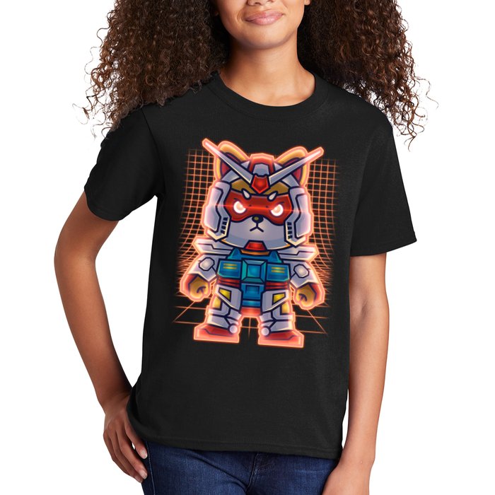 Mecha Shibi Inu Dog Robot Fighter Anime Kids T-Shirt