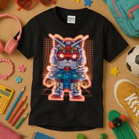 Mecha Shibi Inu Dog Robot Fighter Anime Kids T-Shirt