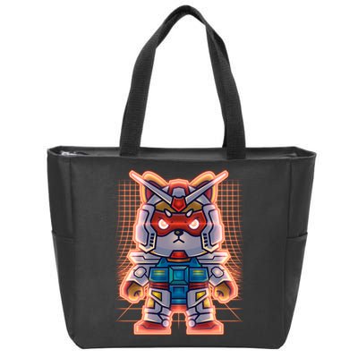Mecha Shibi Inu Dog Robot Fighter Anime Zip Tote Bag