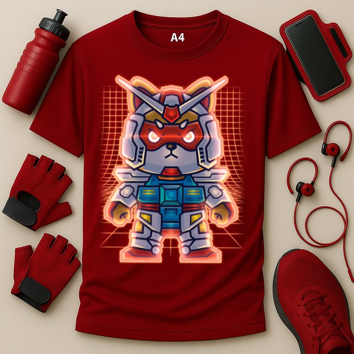 Mecha Shibi Inu Dog Robot Fighter Anime Performance Shirt