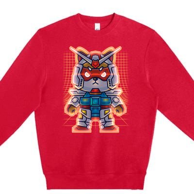 Mecha Shibi Inu Dog Robot Fighter Anime Premium Crewneck Sweatshirt