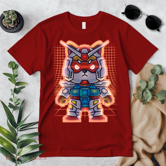 Mecha Shibi Inu Dog Robot Fighter Anime Premium T-Shirt