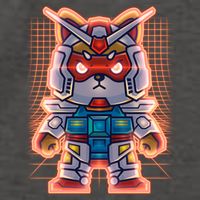 Mecha Shibi Inu Dog Robot Fighter Anime Vector Backpack