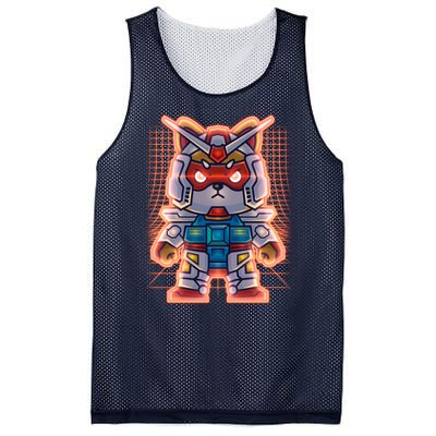 Mecha Shibi Inu Dog Robot Fighter Anime Mesh Reversible Basketball Jersey Tank