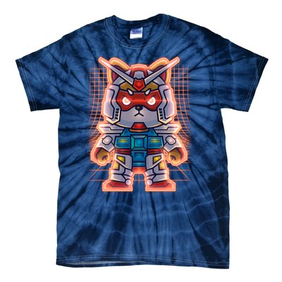 Mecha Shibi Inu Dog Robot Fighter Anime Tie-Dye T-Shirt