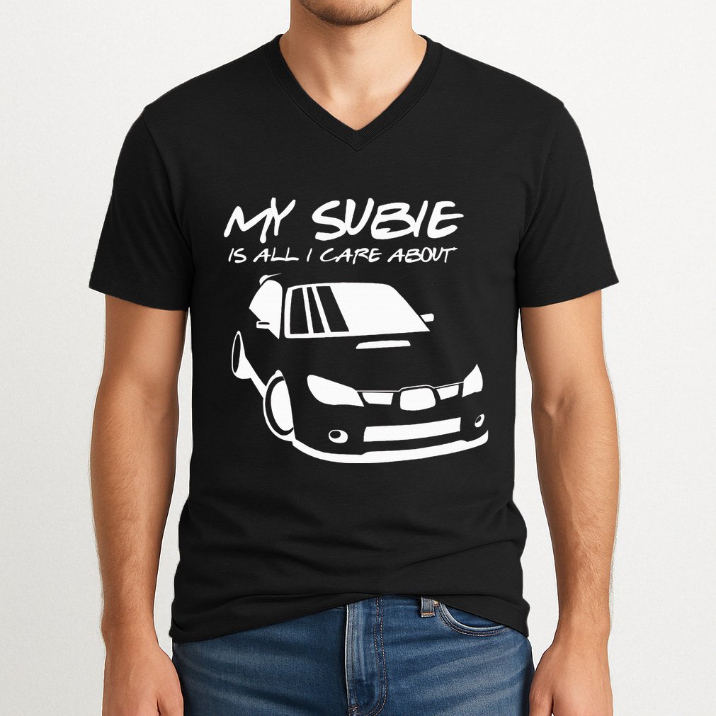 My subie is all i care about V-Neck T-Shirt