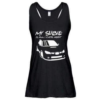 My subie is all i care about Ladies Essential Flowy Tank