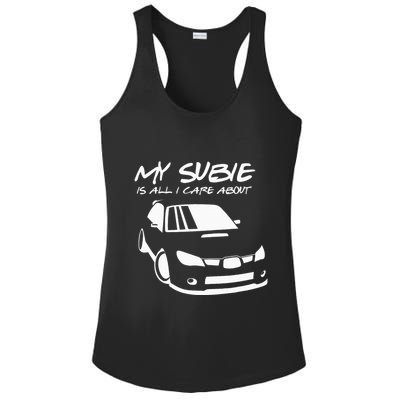 My subie is all i care about Ladies PosiCharge Competitor Racerback Tank