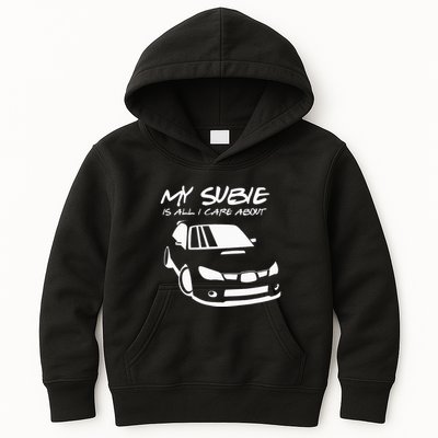 My subie is all i care about Kids Hoodie