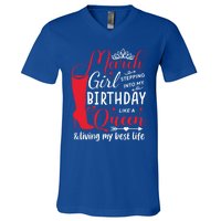 March Stepping Into My Birthday High Heel Pisces Queen Meaningful Gift V-Neck T-Shirt