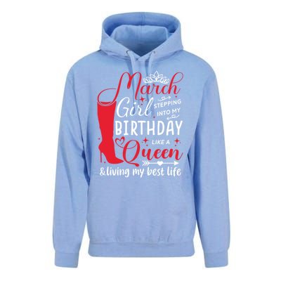 March Stepping Into My Birthday High Heel Pisces Queen Meaningful Gift Unisex Surf Hoodie