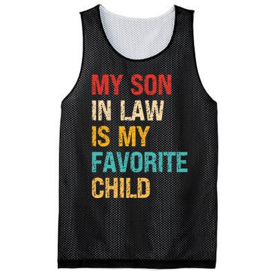 My Son In Law Is My Favorite Child Funny Family Humor Retro Mesh Reversible Basketball Jersey Tank