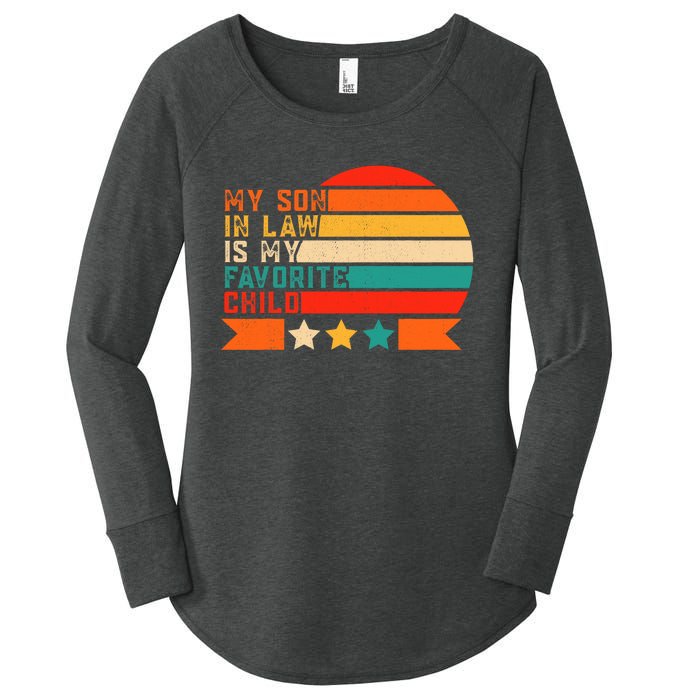 My Son In Law Is My Favorite Child Retro Color Motherinlaw Women's Perfect Tri Tunic Long Sleeve Shirt