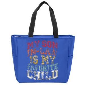 My Son In Law Is My Favorite Child Retro Family Zip Tote Bag