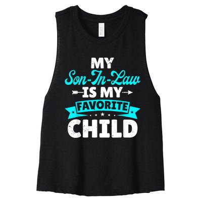 My Son In Law Is My Favorite Child Family Women's Racerback Cropped Tank