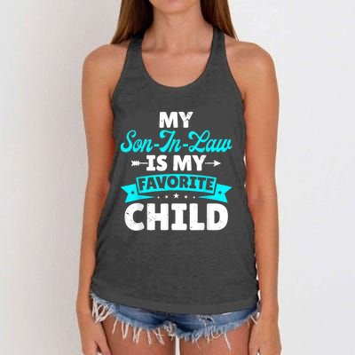 My Son In Law Is My Favorite Child Family Women's Knotted Racerback Tank