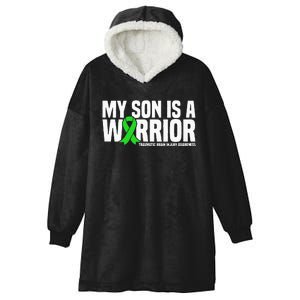 My Son Is A Warrior Traumatic Brain Injury Awareness Hooded Wearable Blanket