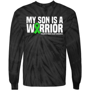 My Son Is A Warrior Traumatic Brain Injury Awareness Tie-Dye Long Sleeve Shirt