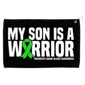 My Son Is A Warrior Traumatic Brain Injury Awareness Grommeted Golf Towel