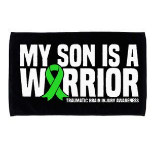 My Son Is A Warrior Traumatic Brain Injury Awareness Microfiber Hand Towel