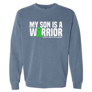 My Son Is A Warrior Traumatic Brain Injury Awareness Garment-Dyed Sweatshirt