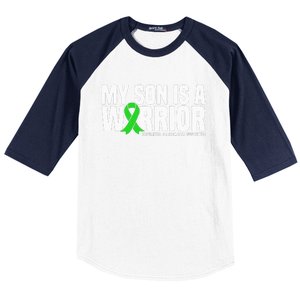 My Son Is A Warrior Traumatic Brain Injury Awareness Baseball Sleeve Shirt