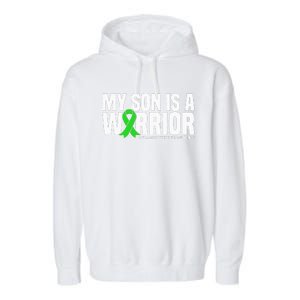 My Son Is A Warrior Traumatic Brain Injury Awareness Garment-Dyed Fleece Hoodie