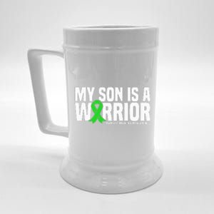 My Son Is A Warrior Traumatic Brain Injury Awareness Beer Stein