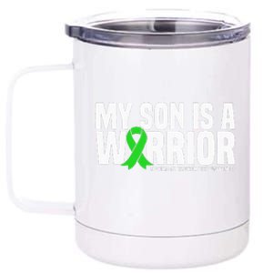 My Son Is A Warrior Traumatic Brain Injury Awareness 12 oz Stainless Steel Tumbler Cup