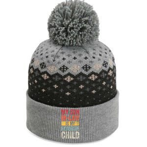 My Son In Law Is My Favorite Child Funny Saying Retro The Baniff Cuffed Pom Beanie