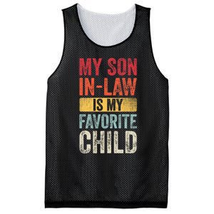 My Son In Law Is My Favorite Child Funny Saying Retro Mesh Reversible Basketball Jersey Tank