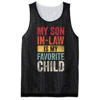 My Son In Law Is My Favorite Child Funny Saying Retro Mesh Reversible Basketball Jersey Tank