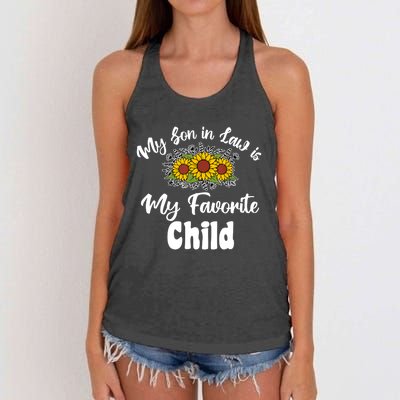 My Son In Law Is My Favorite Child For Mother In Law Women's Knotted Racerback Tank