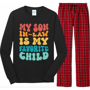 My Son In Law Is My Favorite Child Son In Law Funny Groovy Long Sleeve Pajama Set