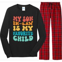 My Son In Law Is My Favorite Child Son In Law Funny Groovy Long Sleeve Pajama Set