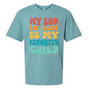 My Son In Law Is My Favorite Child Son In Law Funny Groovy Sueded Cloud Jersey T-Shirt