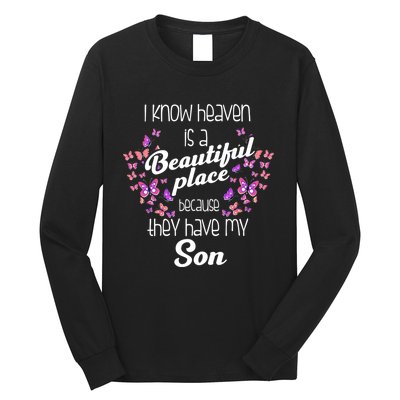 My Son Is My Guardian Angel In Heaven Grief To Son Long Sleeve Shirt