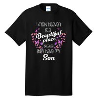 My Son Is My Guardian Angel In Heaven Grief To Son Tall T-Shirt