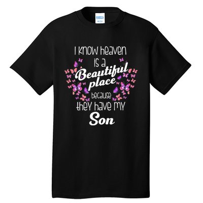 My Son Is My Guardian Angel In Heaven Grief To Son Tall T-Shirt