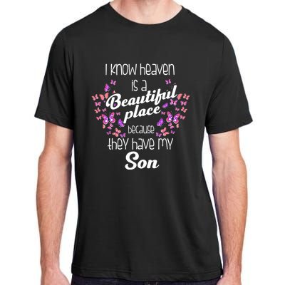 My Son Is My Guardian Angel In Heaven Grief To Son Adult ChromaSoft Performance T-Shirt