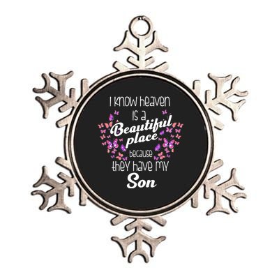 My Son Is My Guardian Angel In Heaven Grief To Son Metallic Star Ornament