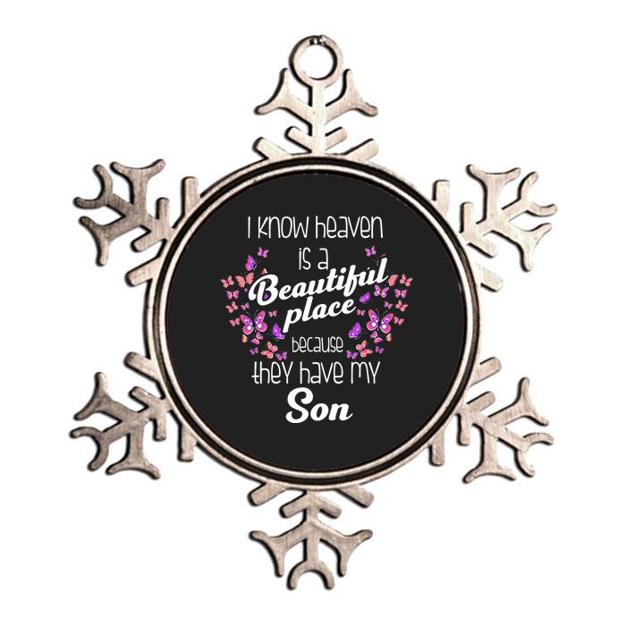 My Son Is My Guardian Angel In Heaven Grief To Son Metallic Star Ornament