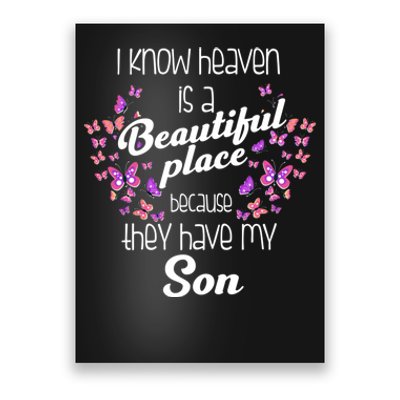 My Son Is My Guardian Angel In Heaven Grief To Son Poster