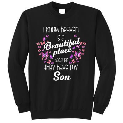 My Son Is My Guardian Angel In Heaven Grief To Son Tall Sweatshirt